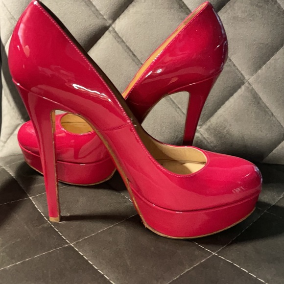 Pink Christian Louboutin patent Bianca 140 mm - Picture 3 of 10